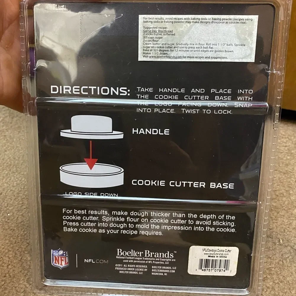 NFL Dallas Cowboys plastic interchangeable‎ cookie cutter set